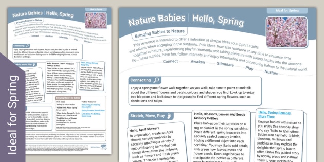 Spring Learning Babies Babies Activities | twinkl.co.uk