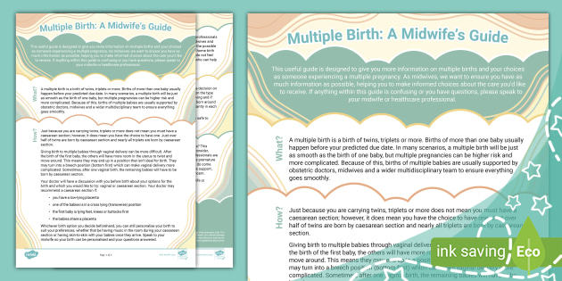 Multiple Birth: A Midwife’s Guide (teacher Made)