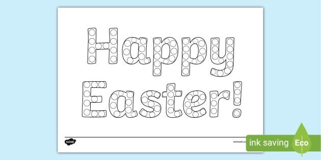 Happy Easter Fingerprint Craft Activity