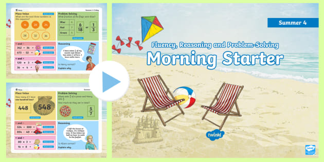 FREE! - Year 3 Maths Summer Morning Starter PowerPoint 4