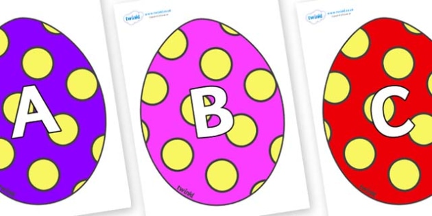 Alphabet Easter Egg Letters