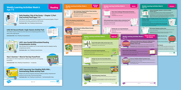 Weekly Learning Activities Week 6 Age 7-8