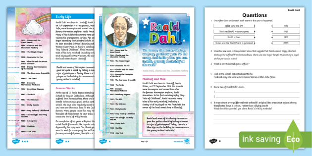 Roald Dahl Bookmarks (profesor hizo) - Twinkl