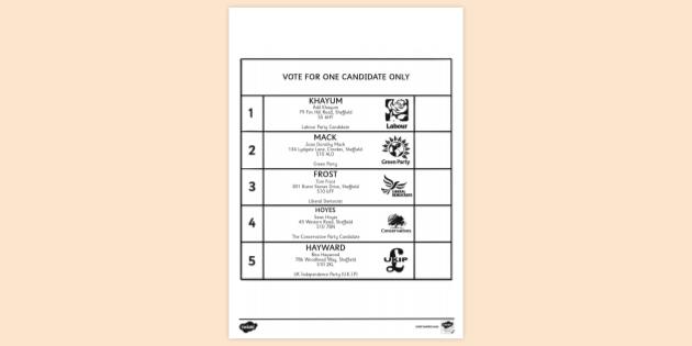 FREE! - Ballot Paper Colouring Sheet | Colouring Sheets