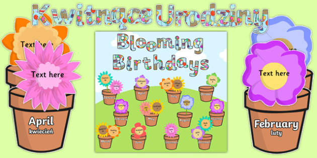 Download Blooming Birthdays Flower Display Pack Polish Translation