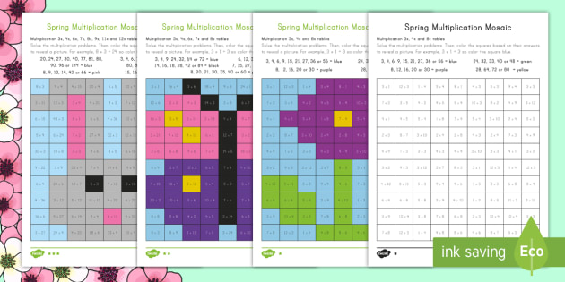 spring-multiplication-mosaic-worksheet-worksheets-spring-first-day-of