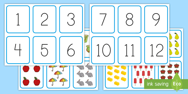 Number and Quantity in Math - Matching Cards - Twinkl