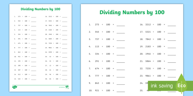 Dividng Uneven Numbers Worksheet