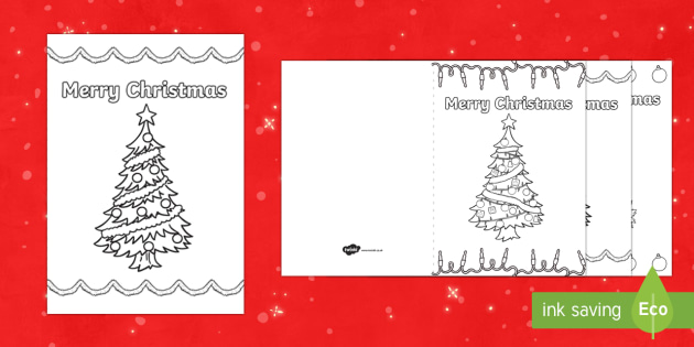 Christmas Trees Coloring in Christmas Cards (Teacher-Made)
