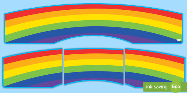 Printable Rainbow Banner 7443