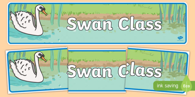Free Swan Themed Classroom Display Banner Themed Banner