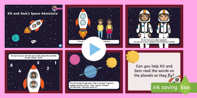 Phonics Level 3 Space Week PowerPoint (teacher made)