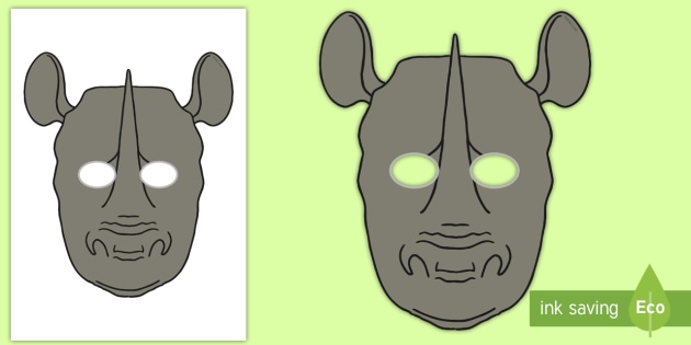 Rinocer - Mască pentru jocul de rol