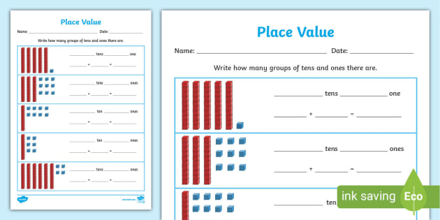 place value activity sheet teacher made