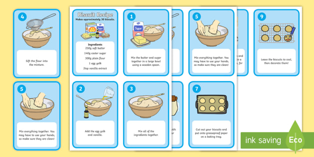 Biscuit Recipe Cards Teacher Made