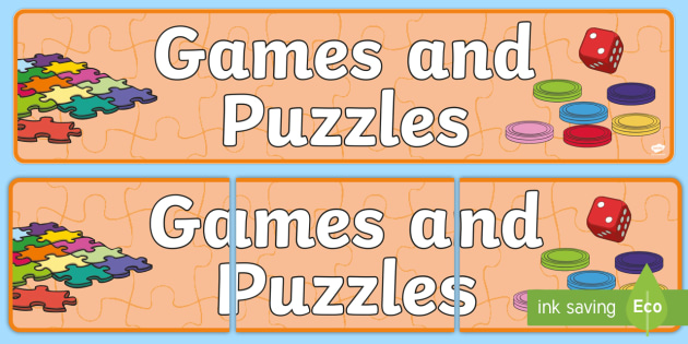 Games And Puzzles Display Banner
