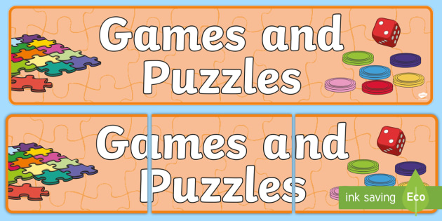 👉 Games and Puzzles Display Banner (Teacher-Made)