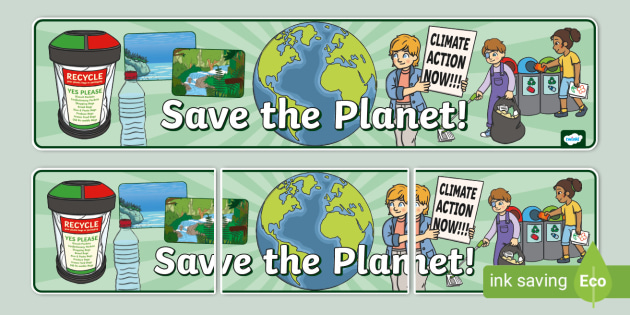 Save the Planet Display Banner