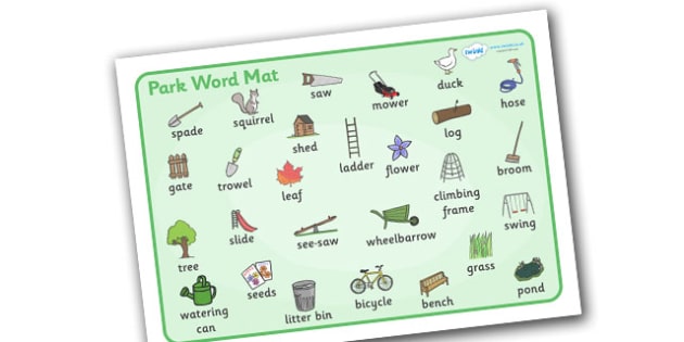 Park Word Mat to Support Teaching on Percy the Park Keeper