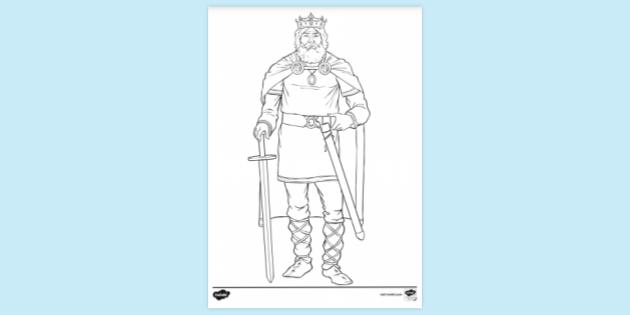 FREE! - King Arthur Colouring Sheet | Colouring Sheets