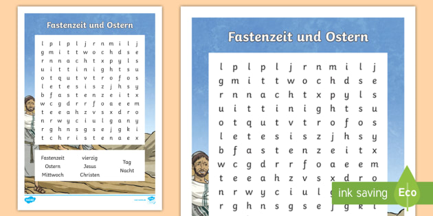 Fastenzeit Und Ostern Buchstabengitter Teacher Made