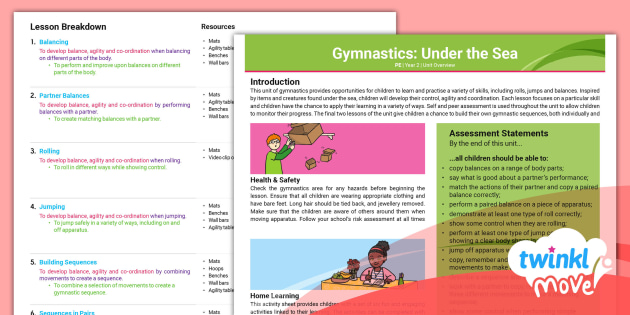 FREE! - 👉 Y2 Gymnastics: Under the Sea Planning Unit Overview