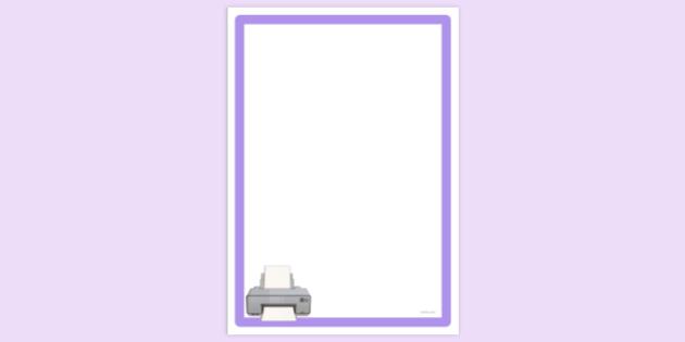 FREE! - Simple Blank Printer Page Border | Page Borders | Twinkl