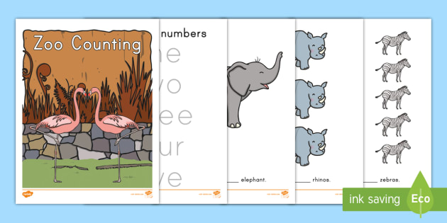 Zoo Animals Counting Math Activity Booklet - Early Childhood