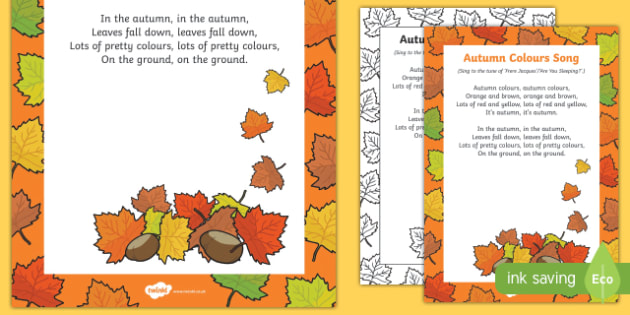 Autumn Colours Song (teacher made)