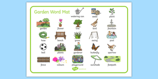 Garden Word Mat