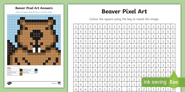 FREE! - Free Panda Pixel Art Template for Children: Download now!