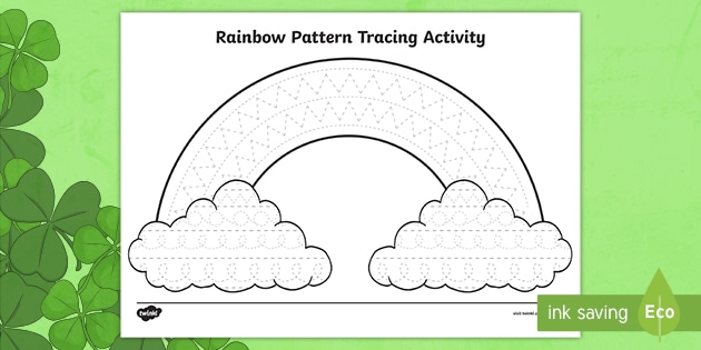 rainbow pattern tracing activity teacher made rainbow pattern tracing