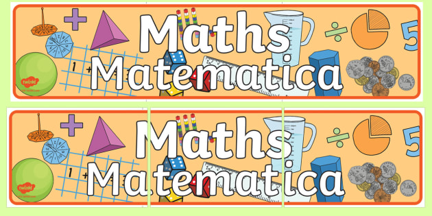 Maths Display Banner English Italian Maths Display Banner