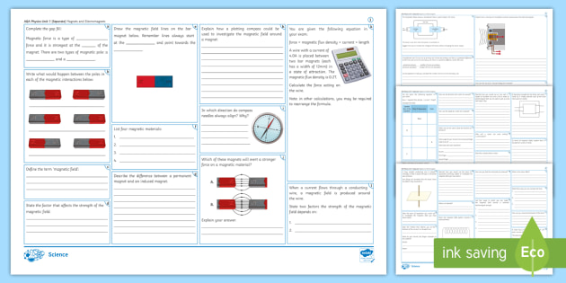 magnets and electromagnets worksheet