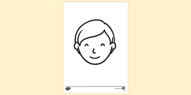 FREE! - Child Happy Face Colouring Sheet | Colouring Pages