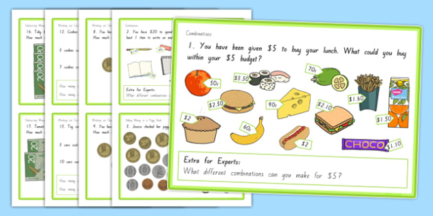 nz money transition maths challenge cards levels 2 to 3