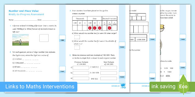 👉 Assessment of Y6 Ready-to-Progress Criteria: Number and Place Value