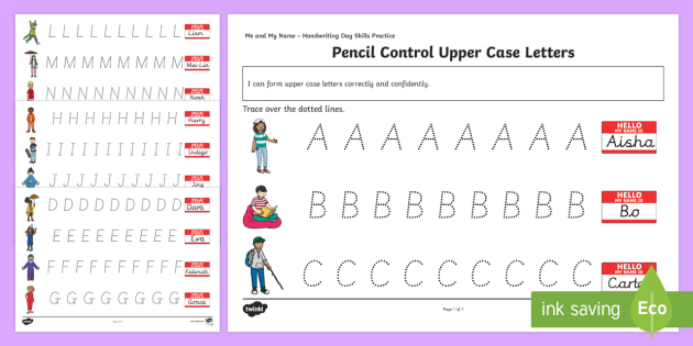 KS1 Letter Tracing Worksheets - Capital Letters - Twinkl