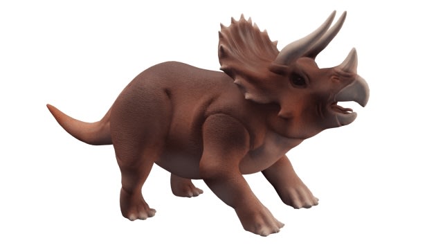 Triceratops in Landschaft 3D Lentikular Karte
