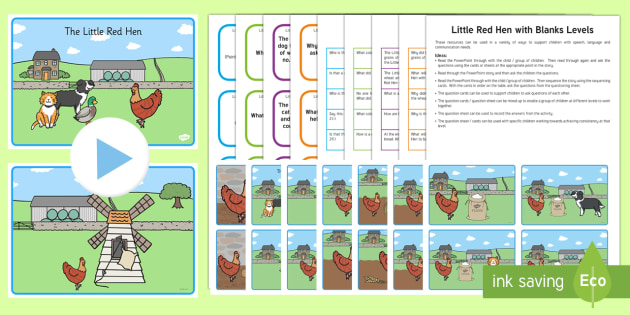 eeBoo Time Telling Educational Game – Little Red Hen