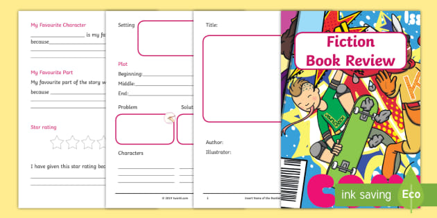 fiction book review worksheet