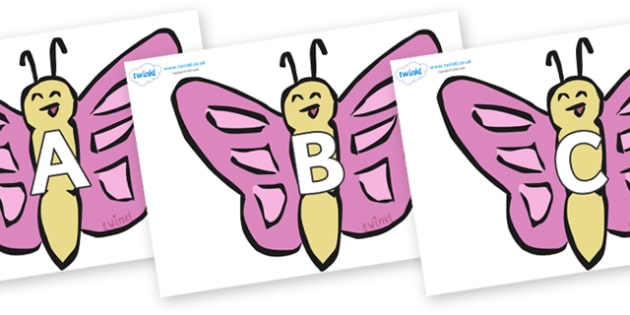 Free! - A-z Alphabet On Butterflies (teacher Made)