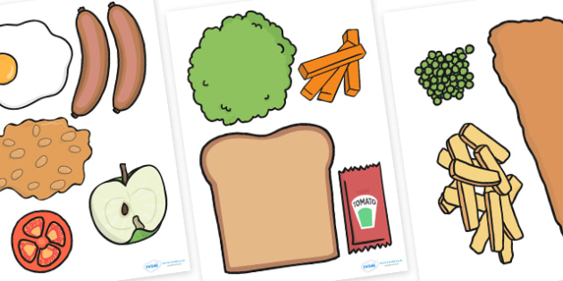 Food Cut-Outs - food, food display, eat, healthy eating, health, PDHPE