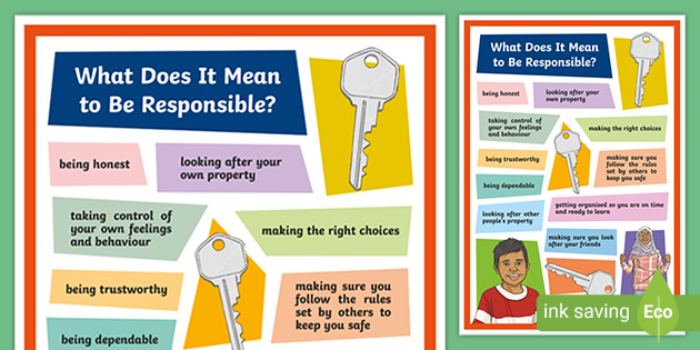 responsibility poster for kids