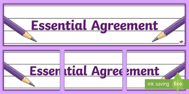 Classroom Essential Agreement Display Banner Classroom Contract