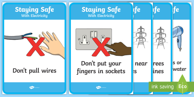 Electrical Safety Display Posters (teacher made)