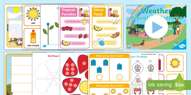 eyfs nursery maths activity pack summer teacher made