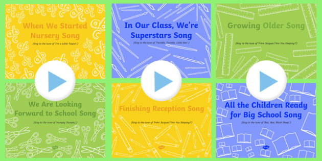 Kindergarten End of Year Songs and Rhymes PowerPoints Pack, CfE