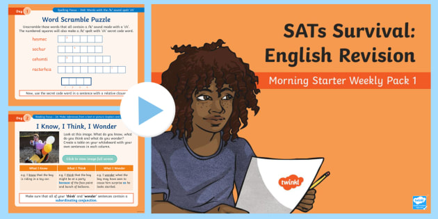 Sats Revision Ks2 English Morning Starter Powerpoint Pack