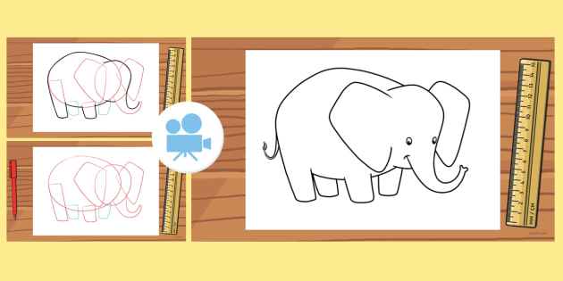 Baby Elephant Drawing for Kids - PRB ARTS-saigonsouth.com.vn